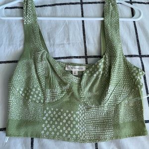 green cropped tank